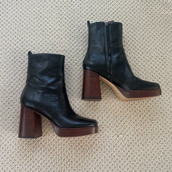 Marc Fisher Black Platform Bootie - Picture 4 of 10